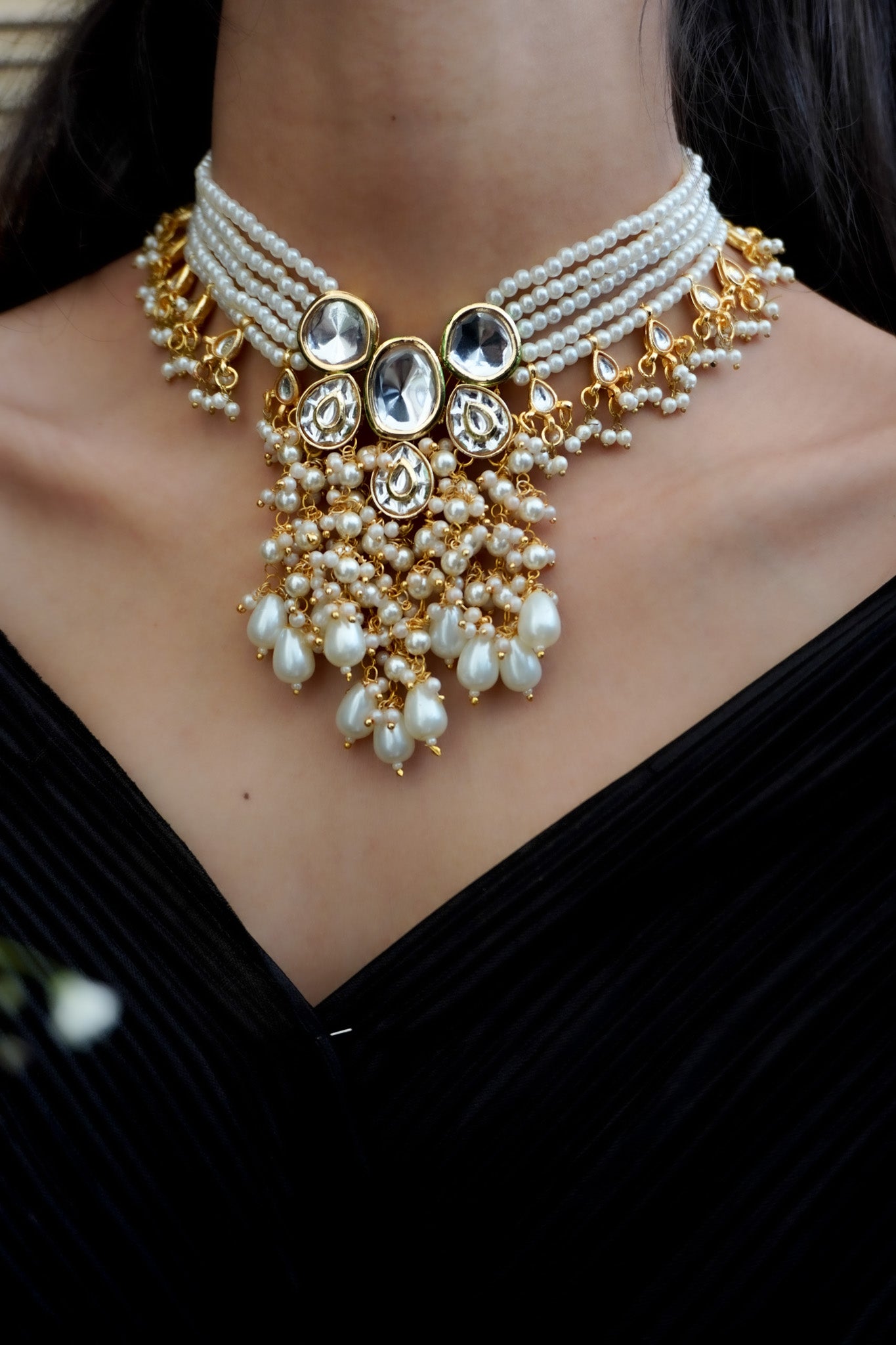 Madhurima Kundan and Pearls Necklace