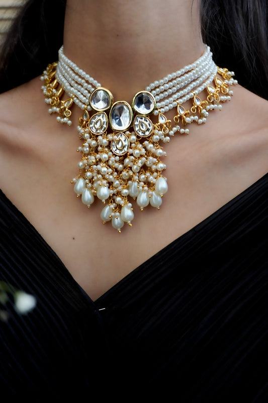 Madhurima Kundan and Pearls Necklace