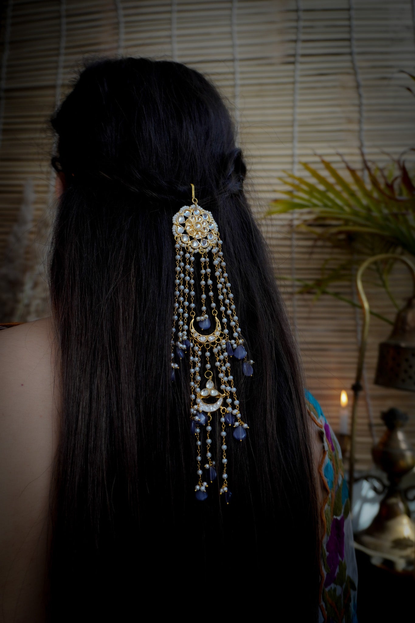 Misha Kundan and Pearls Hair Pin
