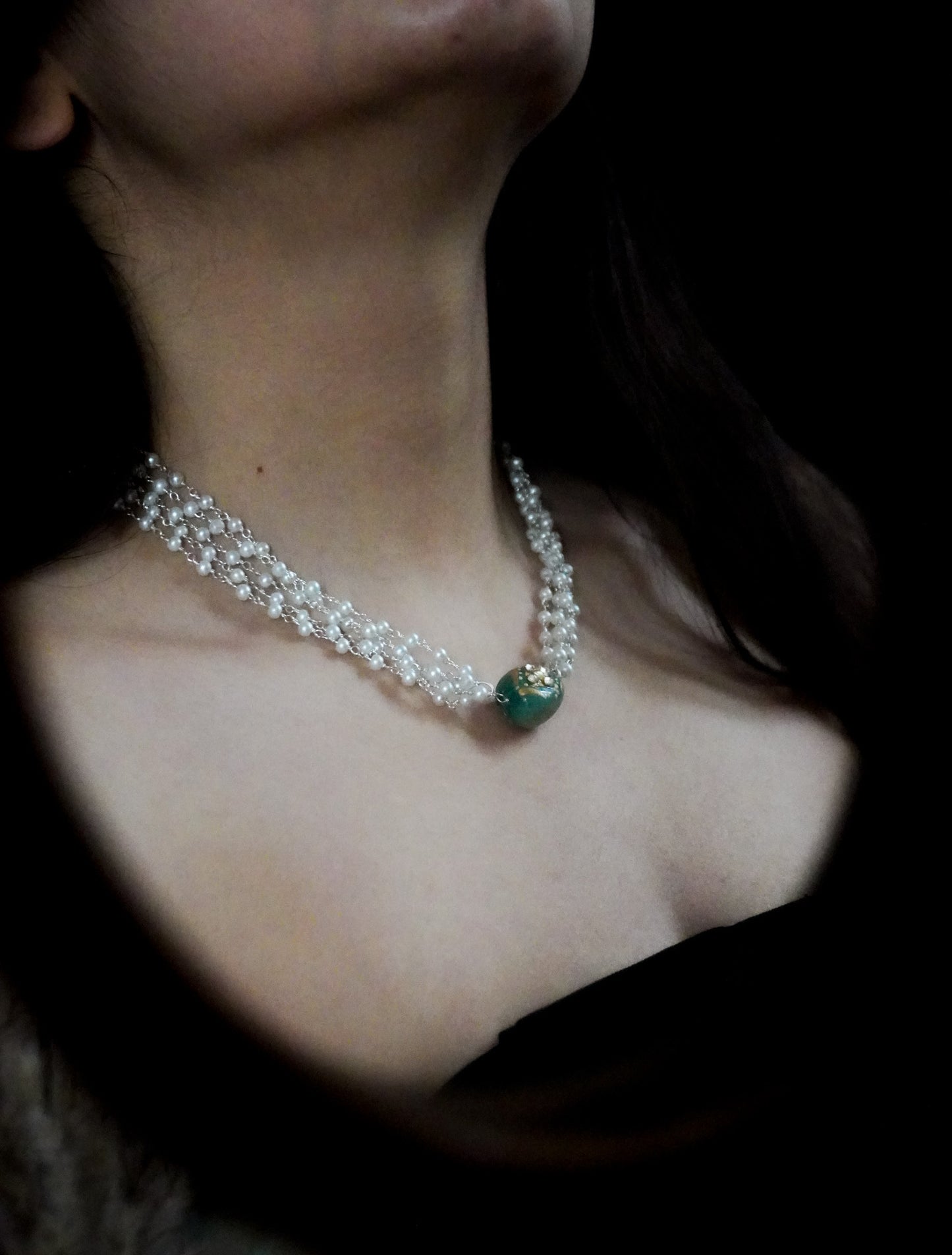 Mystic Bloom Pearls Necklace