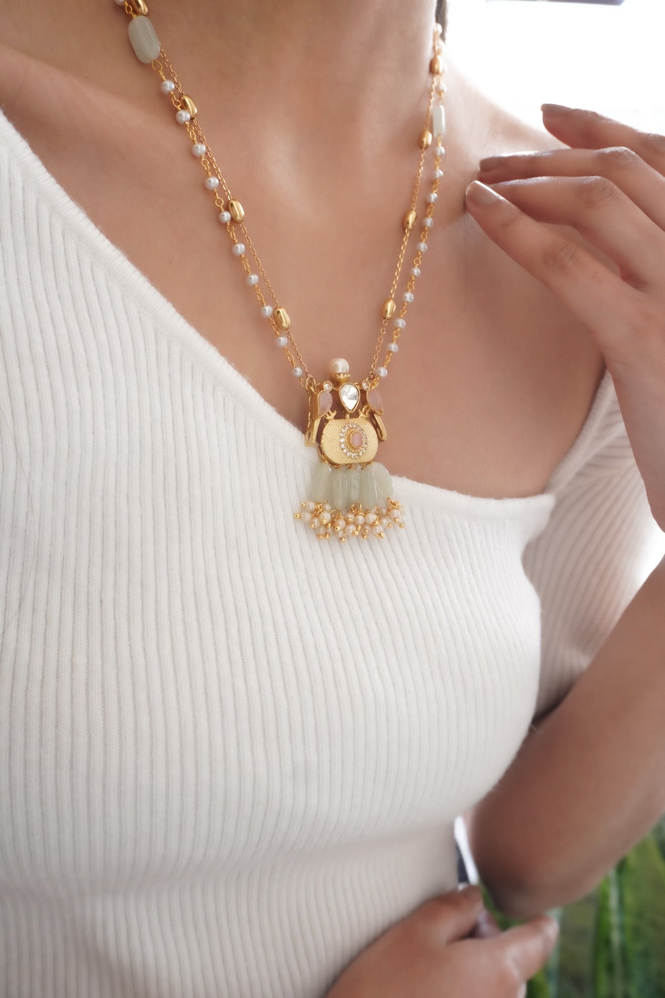 Tanvi Kundan and Stones Necklace