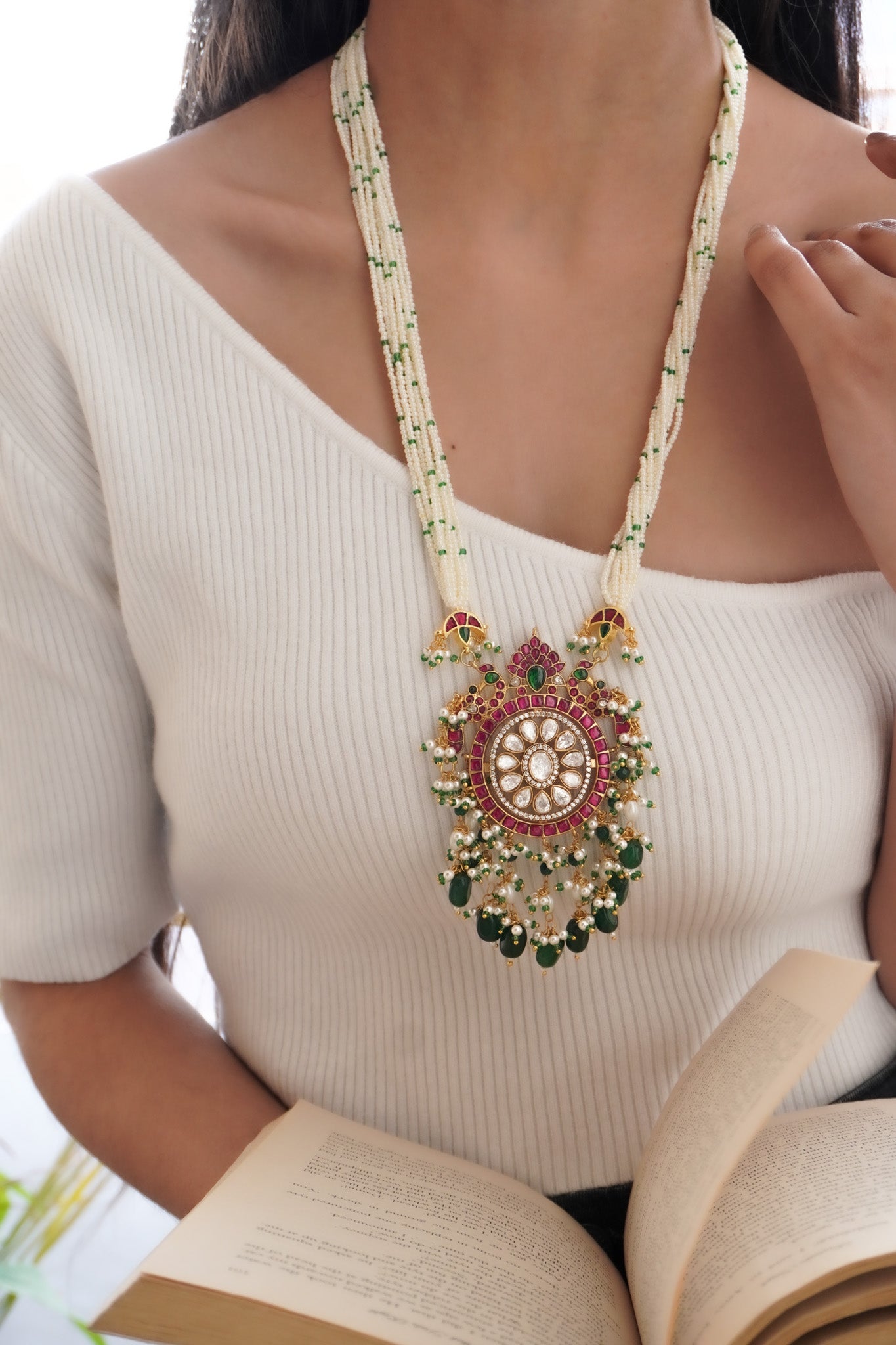 Vaidehi Moissanite Polki Necklace