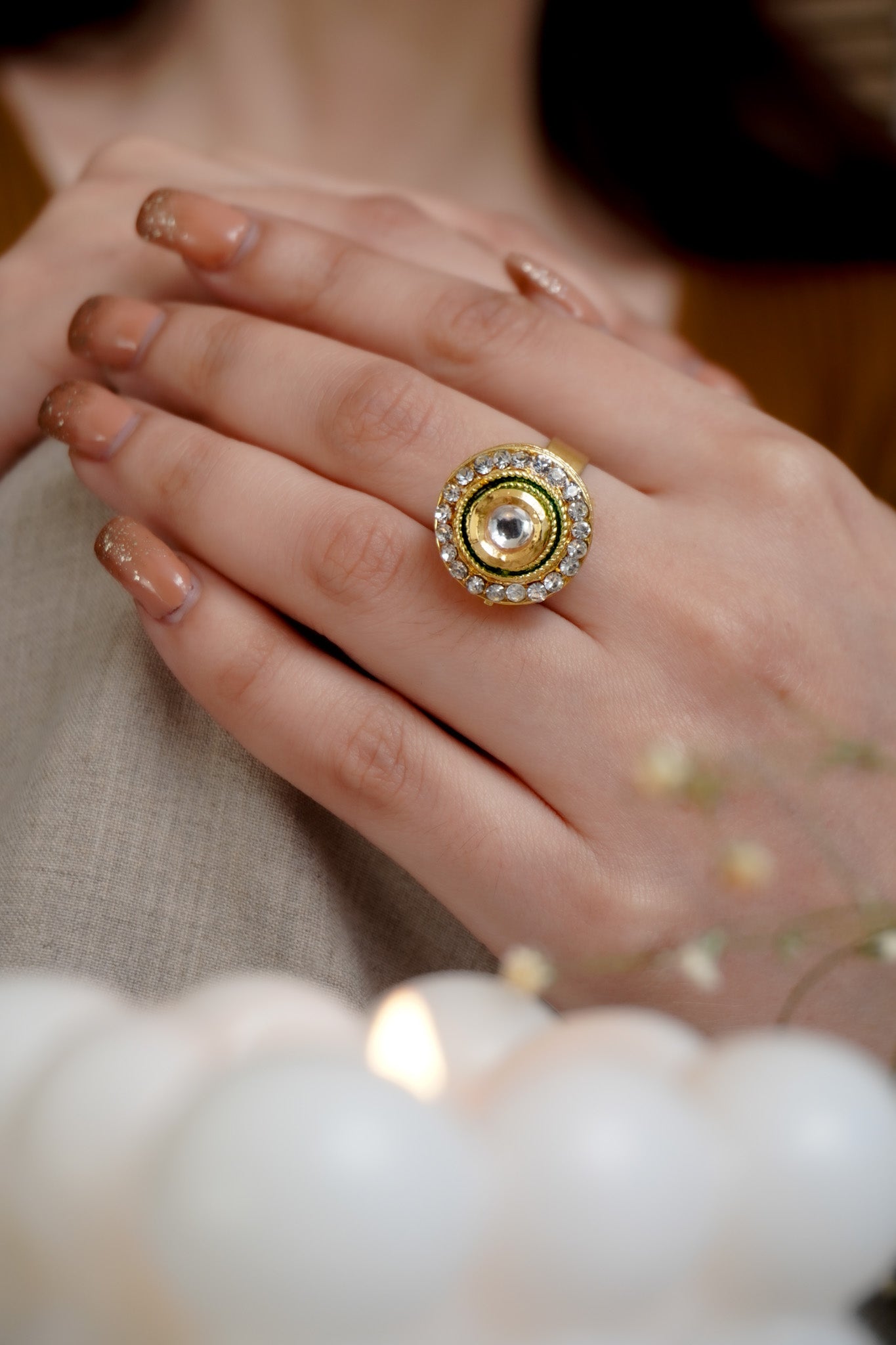 Yamika Kundan Ring