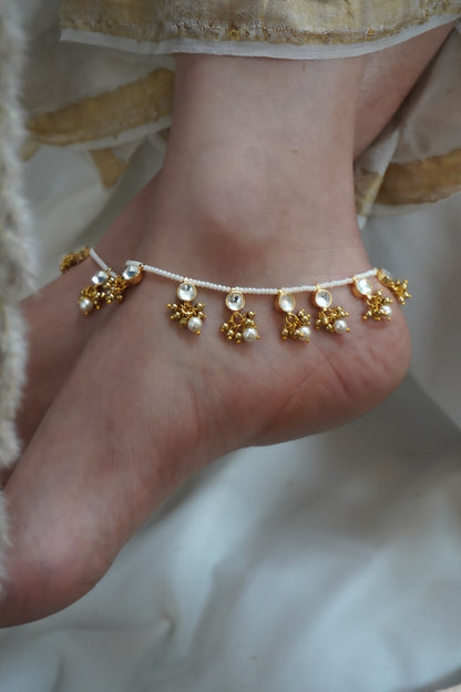 Zara Kundan Anklets