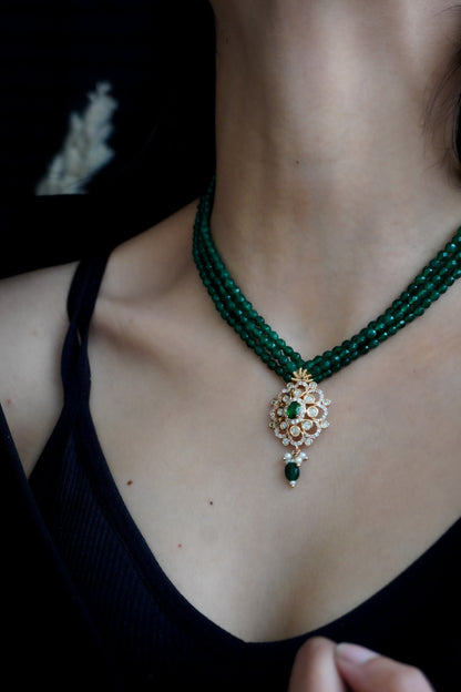 Zarine Green Kundan Choker Necklace