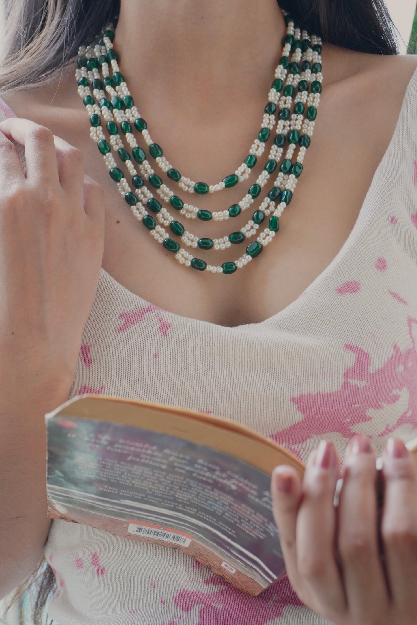 Dipti Green Layered Necklace