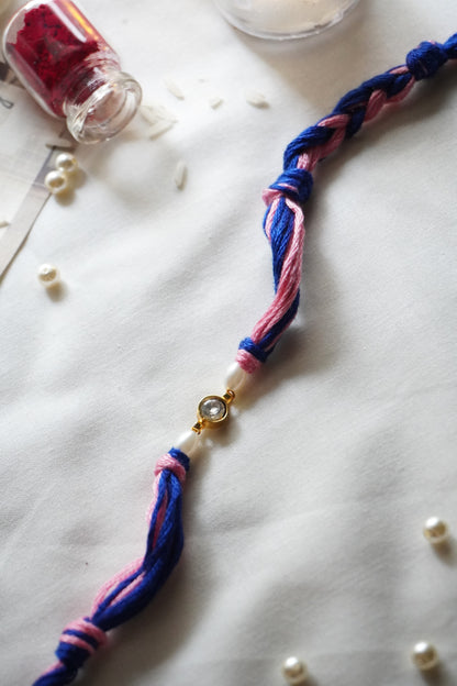 Daiti Multicolor Kundan Rakhi