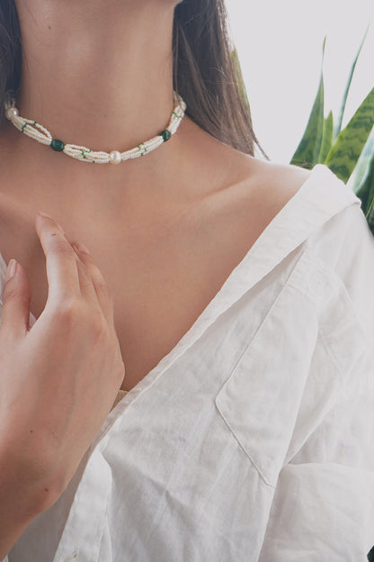 Damishi Pearl Choker Necklace
